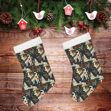 Festive Fido Jack Russells Christmas Stocking 26x42cm White2 2 360x