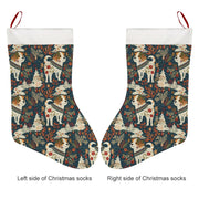 Festive Fido Jack Russell's Christmas Stocking-Christmas Ornament-Christmas, Home Decor, Jack Russell Terrier-26X42CM-White2-3