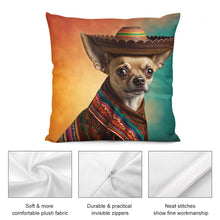 Load image into Gallery viewer, Festive Fiesta Fawn Chihuahua Plush Pillow Case-Chihuahua, Dog Dad Gifts, Dog Mom Gifts, Home Decor, Pillows-2
