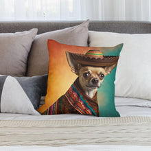 Load image into Gallery viewer, Festive Fiesta Fawn Chihuahua Plush Pillow Case-Chihuahua, Dog Dad Gifts, Dog Mom Gifts, Home Decor, Pillows-4
