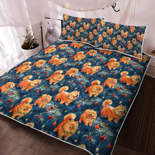 Load image into Gallery viewer, Festive Fluff Chow Chow Christmas Quilt Blanket Bedding Set-Bedding-Bedding, Blankets, Chow Chow, Christmas, Home Decor-3