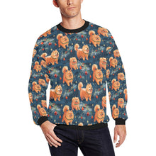 Load image into Gallery viewer, Festive Fluff Chow Chow Christmas Sweatshirt for Men-Apparel-Apparel, Chow Chow, Christmas, Dog Dad Gifts, Sweatshirt-S-1