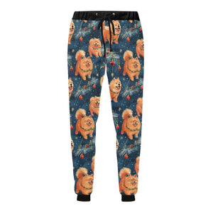 Festive Fluff Chow Chow Christmas Unisex Sweatpants-Apparel-Apparel, Chow Chow, Christmas, Dog Dad Gifts, Dog Mom Gifts, Pajamas-5