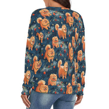 Load image into Gallery viewer, Festive Fluff Chow Chow Women&#39;s V-Neck Christmas Sweater-Apparel-Apparel,Chow Chow,Christmas,Dog Mom Gifts,Sweater,Sweatshirt-4