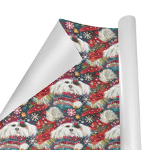Load image into Gallery viewer, Festive Flurries Shih Tzu Christmas Gift Wrapping Paper - 2 Rolls-Christmas Ornament-Christmas,Shih Tzu,Wrapping Paper-3