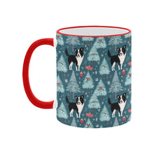 Load image into Gallery viewer, Festive Forest Border Collie Christmas Coffee Mug-2