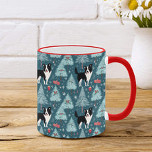 Load image into Gallery viewer, Festive Forest Border Collie Christmas Coffee Mug-3