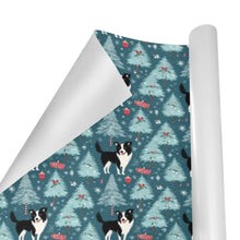 Load image into Gallery viewer, Festive Forest Border Collie Christmas Gift Wrapping Paper - 2 Rolls-Christmas Ornament-Border Collie,Christmas,Wrapping Paper-3