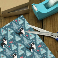 Load image into Gallery viewer, Festive Forest Border Collie Christmas Gift Wrapping Paper - 2 Rolls-Christmas Ornament-Border Collie,Christmas,Wrapping Paper-4