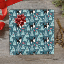 Load image into Gallery viewer, Festive Forest Border Collie Christmas Gift Wrapping Paper - 2 Rolls-Christmas Ornament-Border Collie,Christmas,Wrapping Paper-1