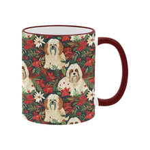 Load image into Gallery viewer, Festive Forest Lhasa Apsos Christmas Coffee Mug-3