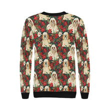 Load image into Gallery viewer, Festive Forest Lhasa Apsos Christmas Sweatshirt for Women-Apparel-Apparel, Christmas, Dog Mom Gifts, Lhasa Apso, Sweatshirt-3