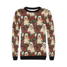 Load image into Gallery viewer, Festive Forest Lhasa Apsos Christmas Sweatshirt for Women-Apparel-Apparel, Christmas, Dog Mom Gifts, Lhasa Apso, Sweatshirt-4