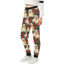 Load image into Gallery viewer, Festive Forest Lhasa Apsos Christmas Unisex Sweatpants-Apparel-Apparel, Christmas, Dog Dad Gifts, Dog Mom Gifts, Lhasa Apso, Pajamas-2