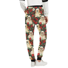 Load image into Gallery viewer, Festive Forest Lhasa Apsos Christmas Unisex Sweatpants-Apparel-Apparel, Christmas, Dog Dad Gifts, Dog Mom Gifts, Lhasa Apso, Pajamas-3