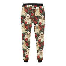 Load image into Gallery viewer, Festive Forest Lhasa Apsos Christmas Unisex Sweatpants-Apparel-Apparel, Christmas, Dog Dad Gifts, Dog Mom Gifts, Lhasa Apso, Pajamas-5