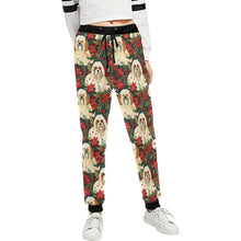 Load image into Gallery viewer, Festive Forest Lhasa Apsos Christmas Unisex Sweatpants-Apparel-Apparel, Christmas, Dog Dad Gifts, Dog Mom Gifts, Lhasa Apso, Pajamas-XS-1