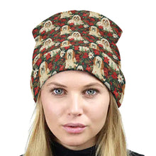 Load image into Gallery viewer, Festive Forest Lhasa Apsos Warm Christmas Beanie-Accessories-Accessories, Christmas, Dog Mom Gifts, Hats, Lhasa Apso-ONE SIZE-2