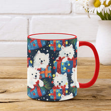 Load image into Gallery viewer, Festive Furry American Eskie Christmas Mug-2