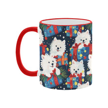 Load image into Gallery viewer, Festive Furry American Eskie Christmas Mug-5