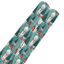 Load image into Gallery viewer, Festive Furry Bichon Frise Christmas Gift Wrapping Paper - 2 Rolls-Christmas Ornament-Bichon Frise,Christmas,Wrapping Paper-Bichon Frise-5