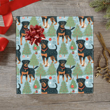 Load image into Gallery viewer, Festive Guardians Rottweiler's Christmas Gift Wrapping Paper - 2 Rolls-Christmas Ornament-Christmas,Rottweiler,Wrapping Paper-1