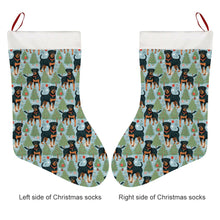 Load image into Gallery viewer, Festive Guardians Rottweiler&#39;s Christmas Stocking-Christmas Ornament-Christmas, Home Decor, Rottweiler-26X42CM-White1-2