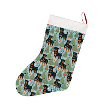 Load image into Gallery viewer, Festive Guardians Rottweiler&#39;s Christmas Stocking-Christmas Ornament-Christmas, Home Decor, Rottweiler-26X42CM-White1-1