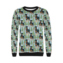 Load image into Gallery viewer, Festive Guardians Rottweiler&#39;s Christmas Sweatshirt for Women-Apparel-Apparel, Christmas, Dog Mom Gifts, Rottweiler, Sweatshirt-3