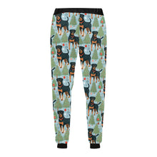 Load image into Gallery viewer, Festive Guardians Rottweiler&#39;s Christmas Unisex Sweatpants-Apparel-Apparel, Christmas, Dog Dad Gifts, Dog Mom Gifts, Pajamas, Rottweiler-5