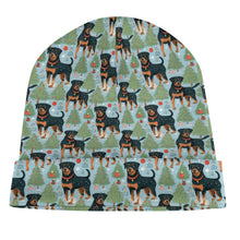 Load image into Gallery viewer, Festive Guardians Rottweiler&#39;s Warm Christmas Beanie-Accessories-Accessories, Christmas, Dog Mom Gifts, Hats, Rottweiler-ONE SIZE-White2-7