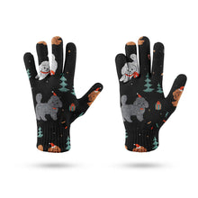 Load image into Gallery viewer, Festive Poodles in Christmas Cheer Touch Screen Gloves-Accessories-Accessories, Dog Dad Gifts, Dog Mom Gifts, Gloves-13