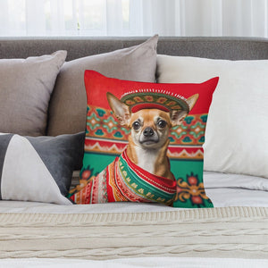 Fiesta de Fawn Red Chihuahua Plush Pillow Case-Chihuahua, Dog Dad Gifts, Dog Mom Gifts, Home Decor, Pillows-2