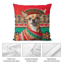 Load image into Gallery viewer, Fiesta de Fawn Red Chihuahua Plush Pillow Case-Chihuahua, Dog Dad Gifts, Dog Mom Gifts, Home Decor, Pillows-3