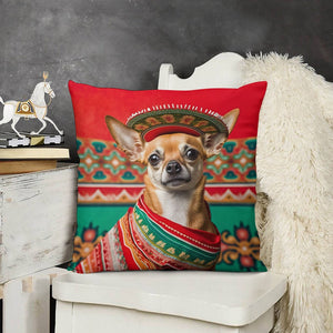 Fiesta de Fawn Red Chihuahua Plush Pillow Case-Chihuahua, Dog Dad Gifts, Dog Mom Gifts, Home Decor, Pillows-6