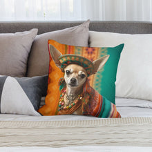 Load image into Gallery viewer, Fiesta of Colors Fawn Chihuahua Plush Pillow Case-Chihuahua, Dog Dad Gifts, Dog Mom Gifts, Home Decor, Pillows-3