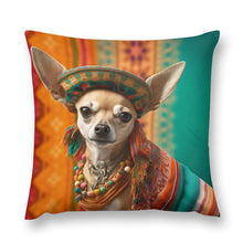 Load image into Gallery viewer, Fiesta of Colors Fawn Chihuahua Plush Pillow Case-Chihuahua, Dog Dad Gifts, Dog Mom Gifts, Home Decor, Pillows-6