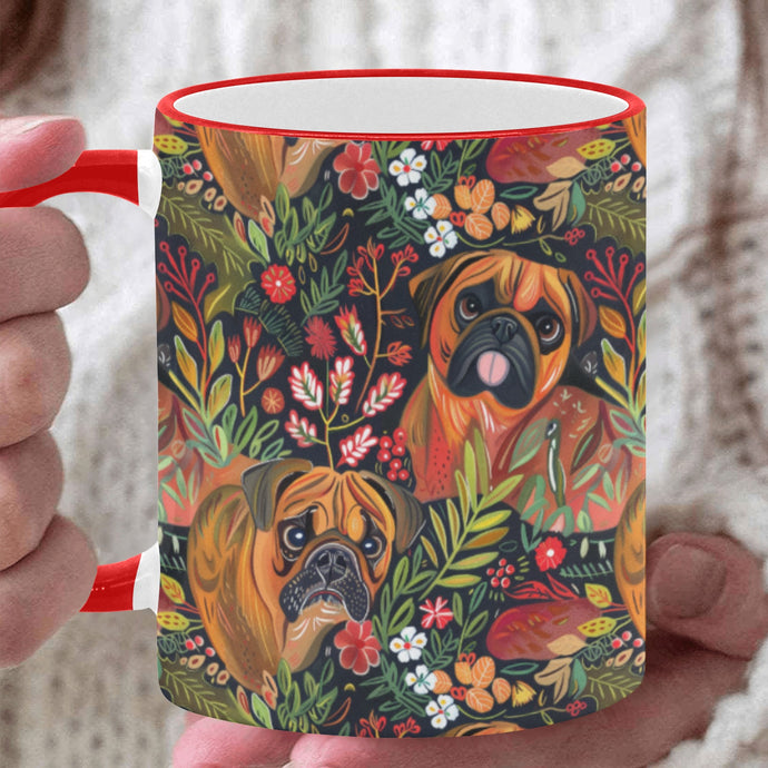 Floral Boxers in Bloom christmas Coffee Mug-White8-ONE SIZE-1