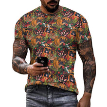 Load image into Gallery viewer, Floral Boxers in Bloom Christmas Men&#39;s Cotton T-Shirt-Apparel-Apparel, Boxer, Christmas, Dog Dad Gifts, Shirt, T Shirt-5