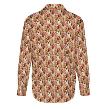 Load image into Gallery viewer, Floral Corgi Blossom Delight Women&#39;s Shirt - 2 Designs-Apparel-Apparel, Corgi, Shirt-7