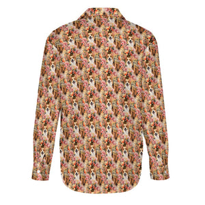 Floral Corgi Blossom Delight Women's Shirt - 2 Designs-Apparel-Apparel, Corgi, Shirt-7