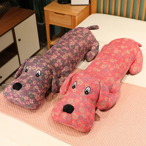 Floral Design Dachshund Stuffed Plush Pillows - Large Size-Stuffed Animals-Dachshund, Home Decor, Pillows, Stuffed Animal-7