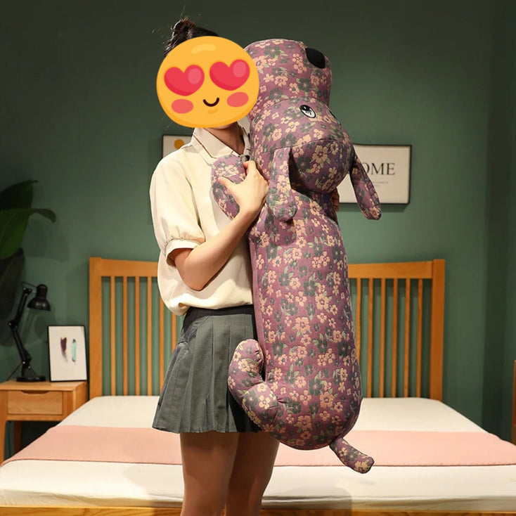 Floral Design Pit Bull Stuffed Plush Pillows - Large Size-Stuffed Animals-Home Decor, Pillows, Pit Bull, Stuffed Animal-12
