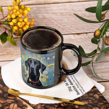 Load image into Gallery viewer, Floral Embrace Black Labrador Coffee Mug-5
