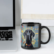 Load image into Gallery viewer, Floral Embrace Black Labrador Coffee Mug-7
