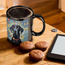 Load image into Gallery viewer, Floral Embrace Black Labrador Coffee Mug-ONE SIZE-Black-1