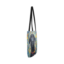 Load image into Gallery viewer, Floral Embrace Black Labrador Special Lightweight Shopping Tote Bag-White-ONESIZE-3