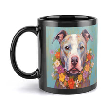 Load image into Gallery viewer, Floral Embrace Pit Bull Terrier Coffee Mug-4