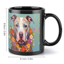 Load image into Gallery viewer, Floral Embrace Pit Bull Terrier Coffee Mug-5