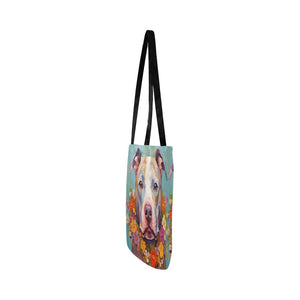 Floral Embrace Pit Bull Terrier Shopping Tote Bag-Accessories-Accessories, Bags, Dog Dad Gifts, Dog Mom Gifts, Pit Bull-White-ONESIZE-4